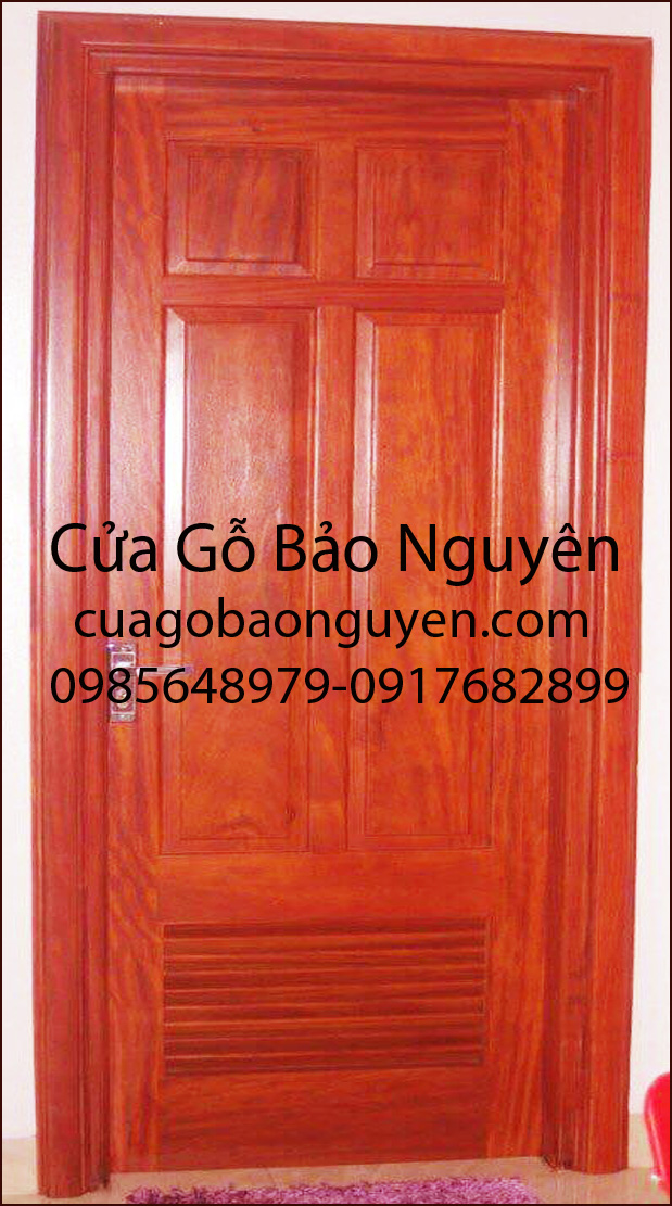 Mẫu cửa phòng vệ sinh WC gỗ lim đẹp M9