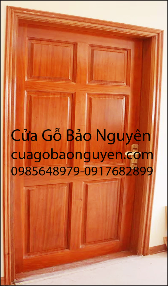 cửa thông phòng 6 lá gỗ lim nam phi đẹp M12