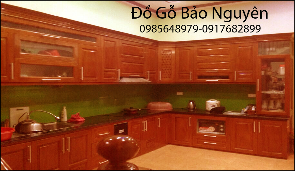 tủ bếp gỗ dổi M3