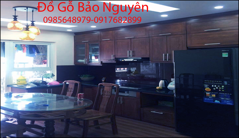 Tủ bếp gỗ óc cho đẹp M5
